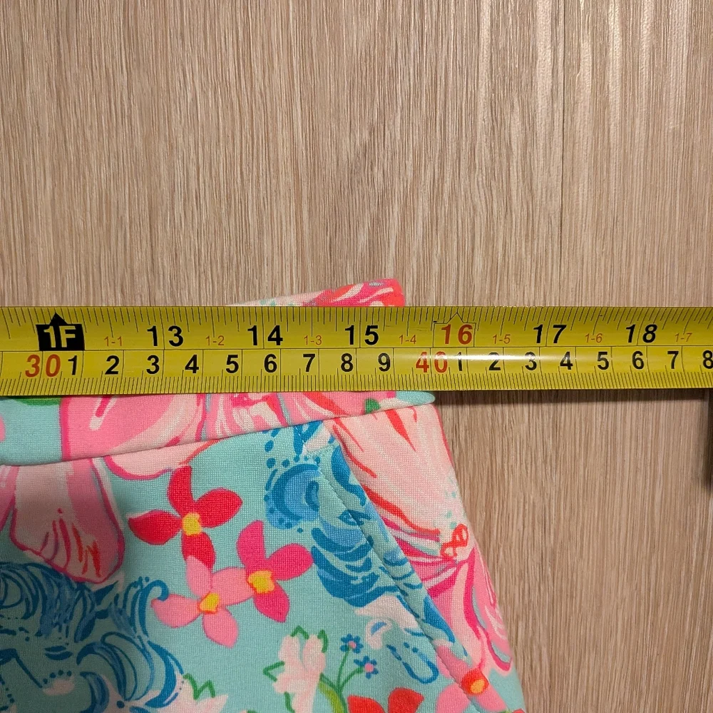 Lilly Pulitzer Skort Colette Hem Knit Surf Blue Luscious Lions - Picture 9 of 10